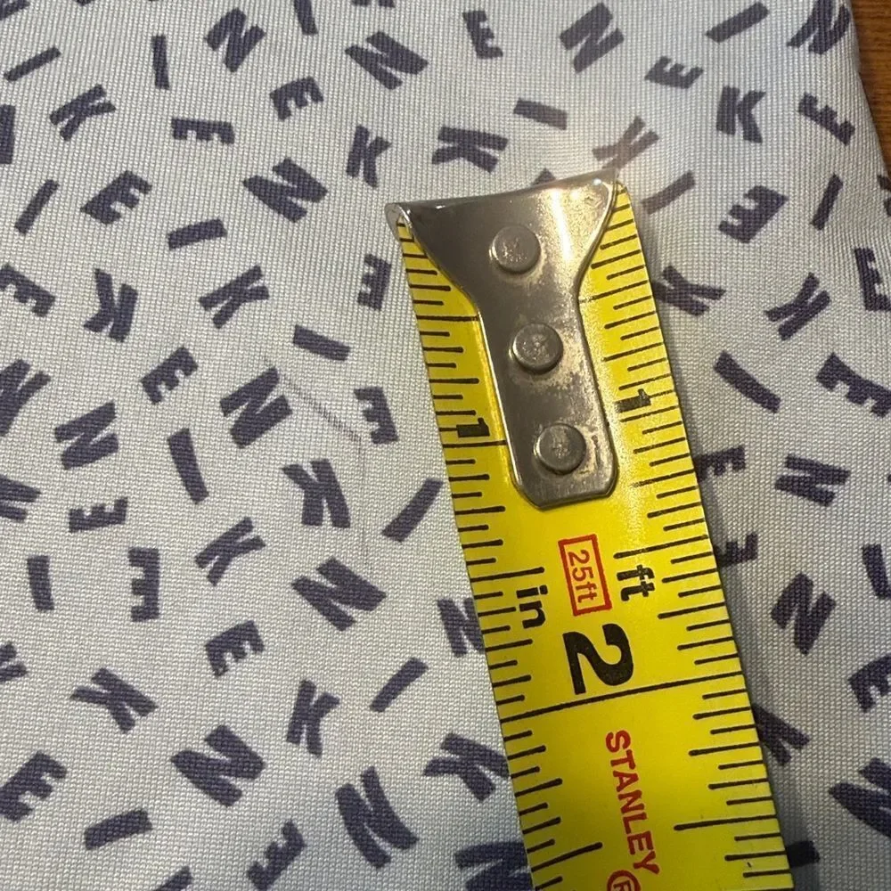 Nike White and Navy Patterned Tank Top